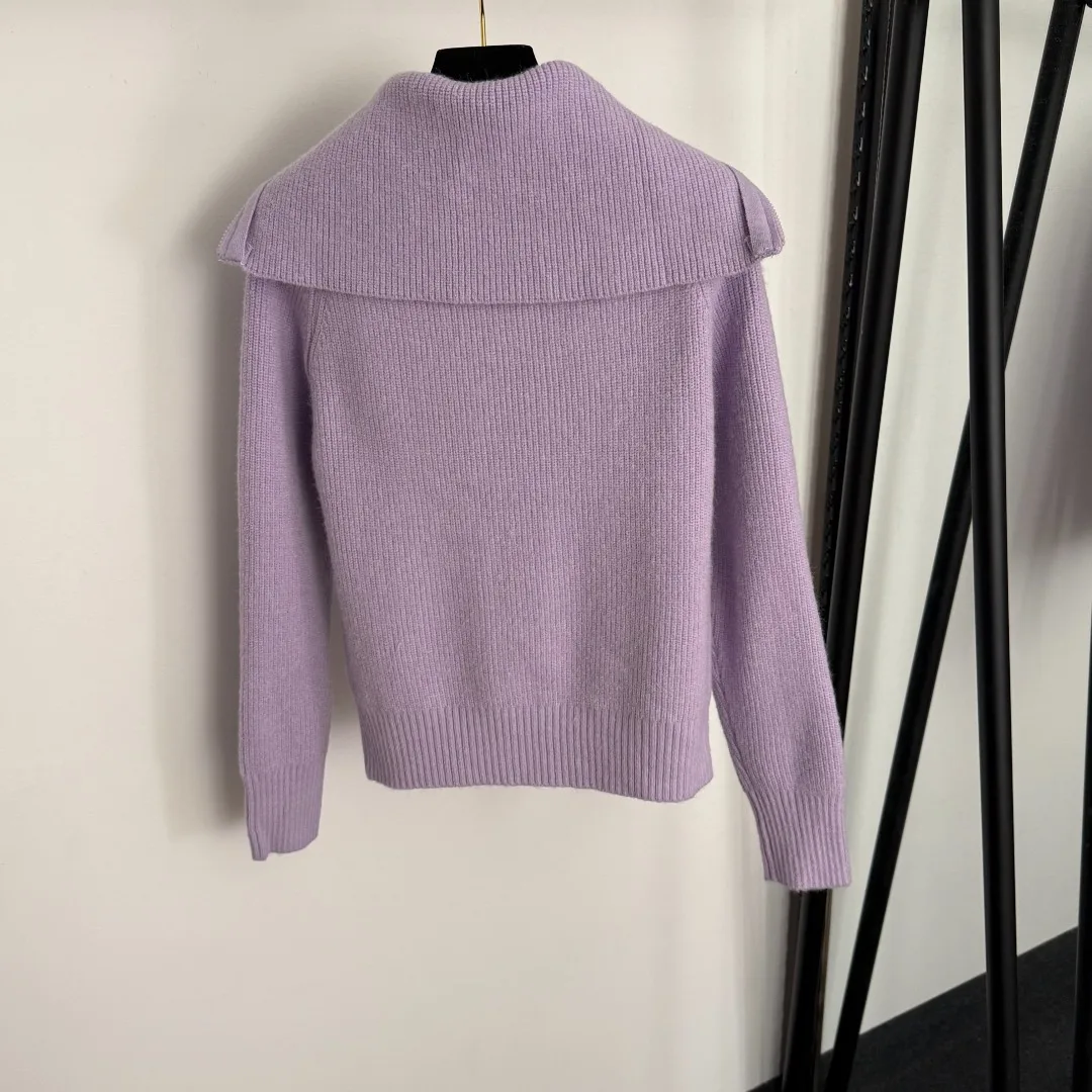 

Осенняя осень 2025г! Женский однотонный вязаный кардиган с лацканами — дизайн на молнии с длинными рукавами, уютный теплый, идеально подходит для слоев и O