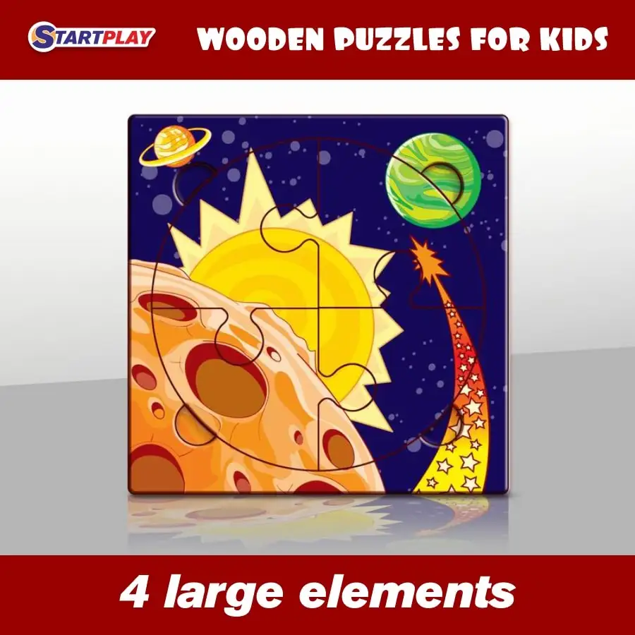 

STARTPLAY Puzzles For Toddlers SPACE / Wooden / 4 Elements / 173188 /