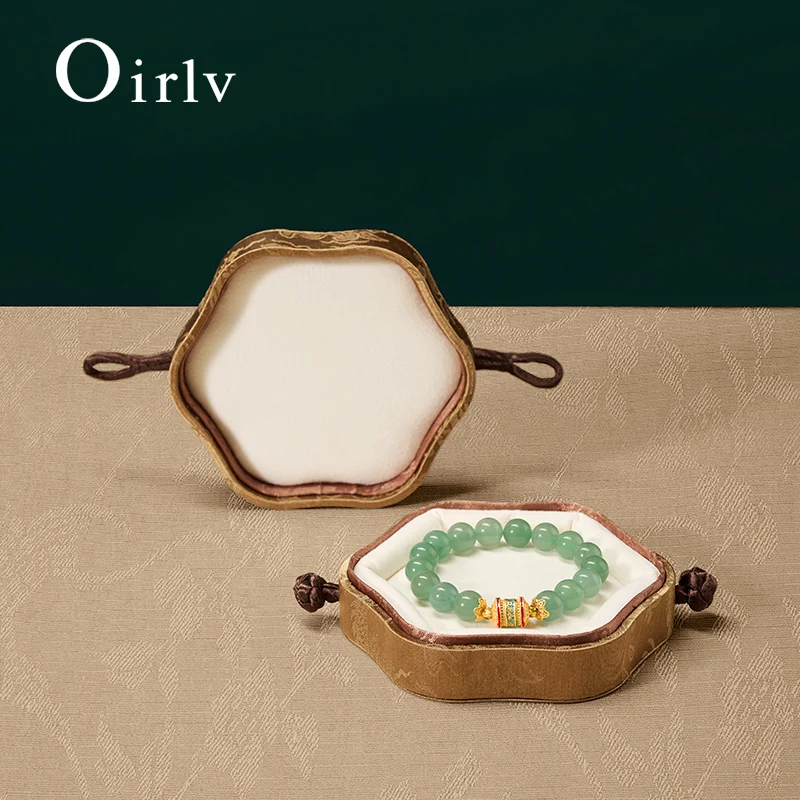 Oirlv Chinese Style Bracelet Box Jewelry Organizer Box Bracelet Necklace Ring Jewelry Box Dragon Patterned Jewelry Display Box