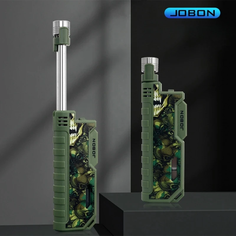 

JOBON Outdoor Camping Telescopic Rod Igniter Visual Oil Tank Windproof Butane Gas High Power Kitchen Flame Ejector