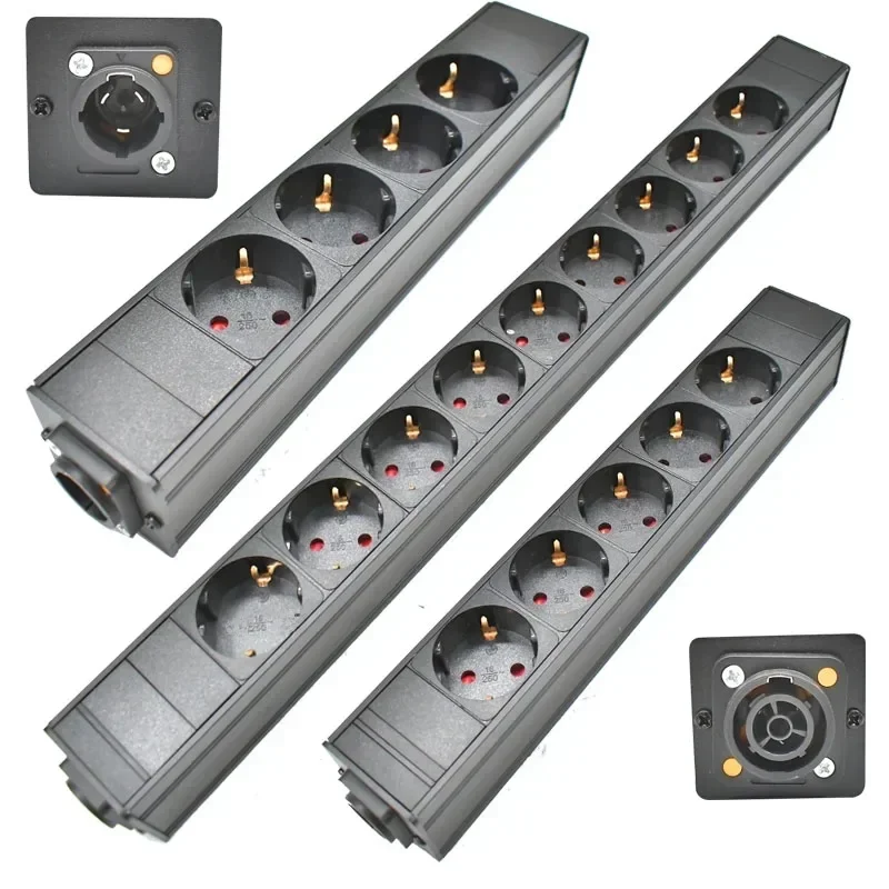 PDU stekkerdoos 3P luchtvaart plug NAC3FX-W NAC3MPX luchtvaart poort 2-11AC EU socket Schuko Powercon LED Groot Scherm Stekker - afbeelding 2