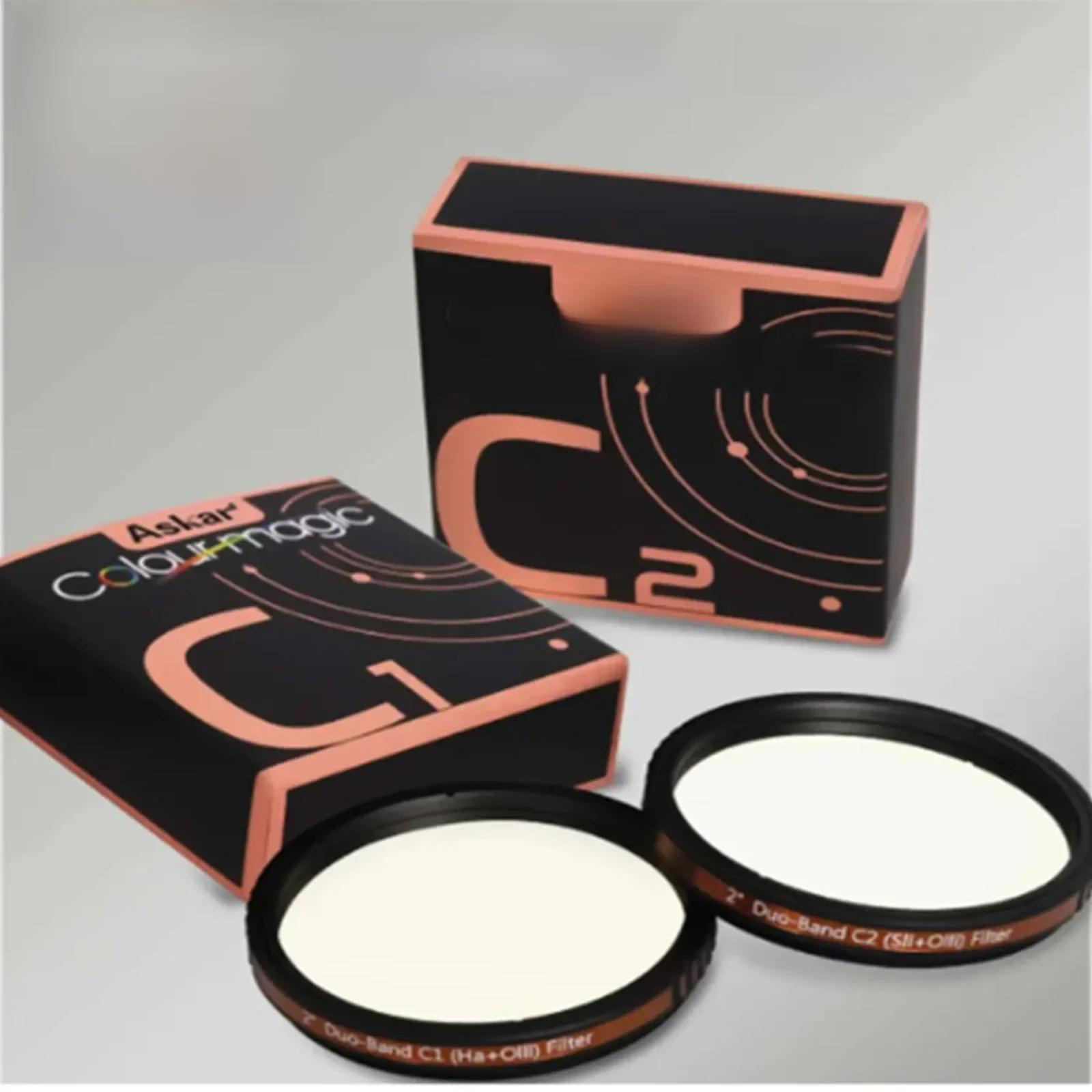 Askar Filtre passe double bande 2 pouces C1 (Ha + OIII) / C2 (SII + OIII) pour appareil photo mono et coloré, photographie DeepSky