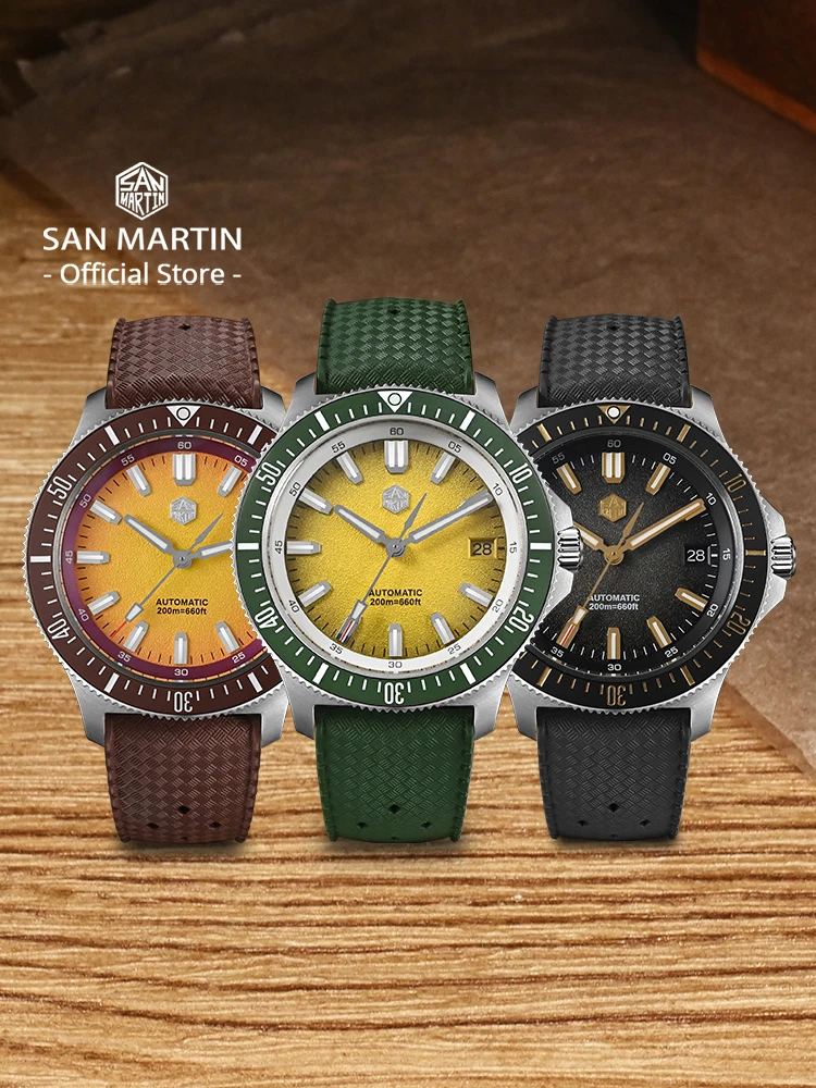 San Martin 40mm Diver Watch NH35 Automatic 200m Waterproof