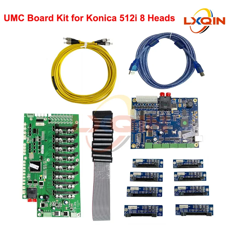 LXQIN UMC board kit for Konica 512i printhead 8 heads Ver 1.4e for Infiniti Myjet Yaselan Allwin inkjet printer UMC plate KM512i