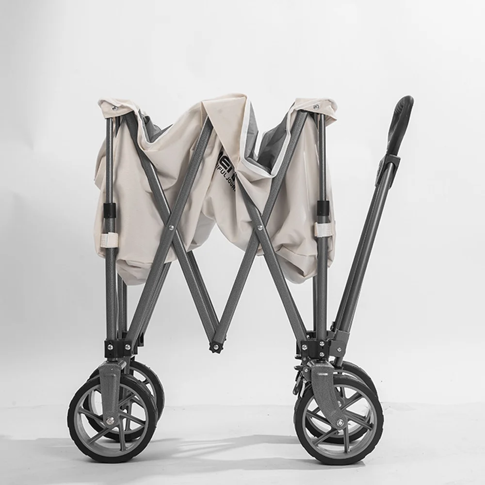 عربة عربة عالية السعة قابلة للطي ، عربة تسوق محمولة بعجلات ، مقبض إطار عريض #6