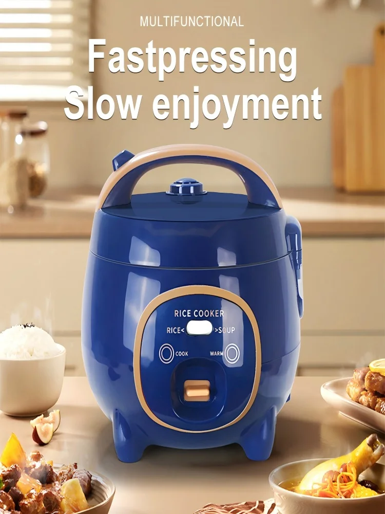 1,8 l Mini-Elektro-Reiskocher, Mehrzweck-Kocher, antihaftbeschichtet, intelligenter mechanischer Dampfgarer für zu Hause, Reiskochtopf zum Kochen von Wasser, Reissuppe