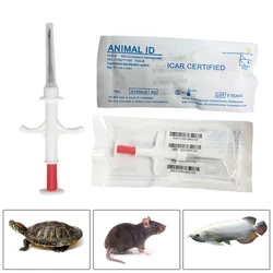 Aguja de inyección RFID para animales, nano microchip para identificación de tortugas, gatos y perros, 1,25x7mm, 1,25 ISO11784/785 FDX-B, 134,2 KHz, x10 unidades