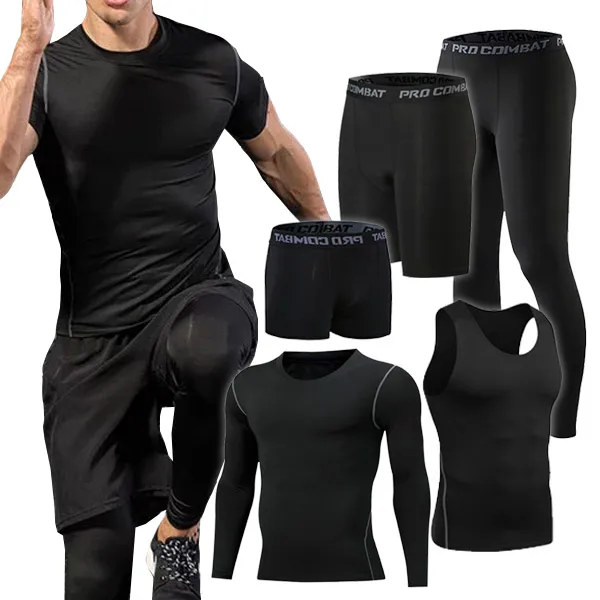 (Envío el Mismo Día) Leggings de Compresión para Hombre, Talla Grande, Ropa Deportiva, Ropa de Gimnasio, Leggings Deportivos, Rashguard, Ropa para Correr y Entrenar