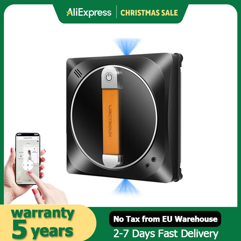 Robot de nettoyage de vitres Liectroux YW910, Double pulvérisation d'eau, capteur Laser, aspirateur Robot de vitres de sol de maison, application et télécommande