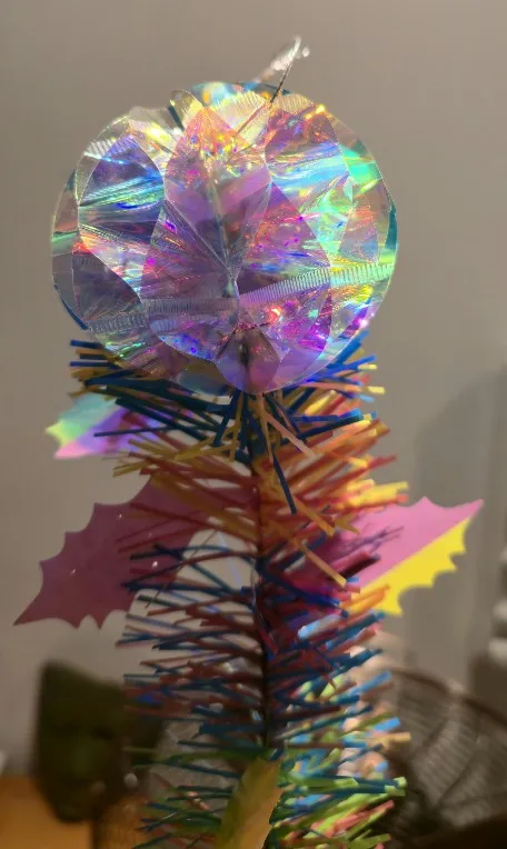 6PCS Christmas Iridescent Honeycomb Ball Hanging Ornaments DIY Iridescent Foil Ball for Wedding Birthday Christmas Party Decor photo review