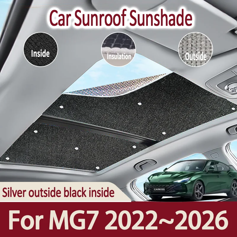 

Автомобильные солнцезащитные козырьки на крыше для MG7 2022 ~ 202226 2023 2024 2025 MK2, автосвет, солнцезащитный крем на крыше, теплоизоляция, анти-УФ-аксессуары