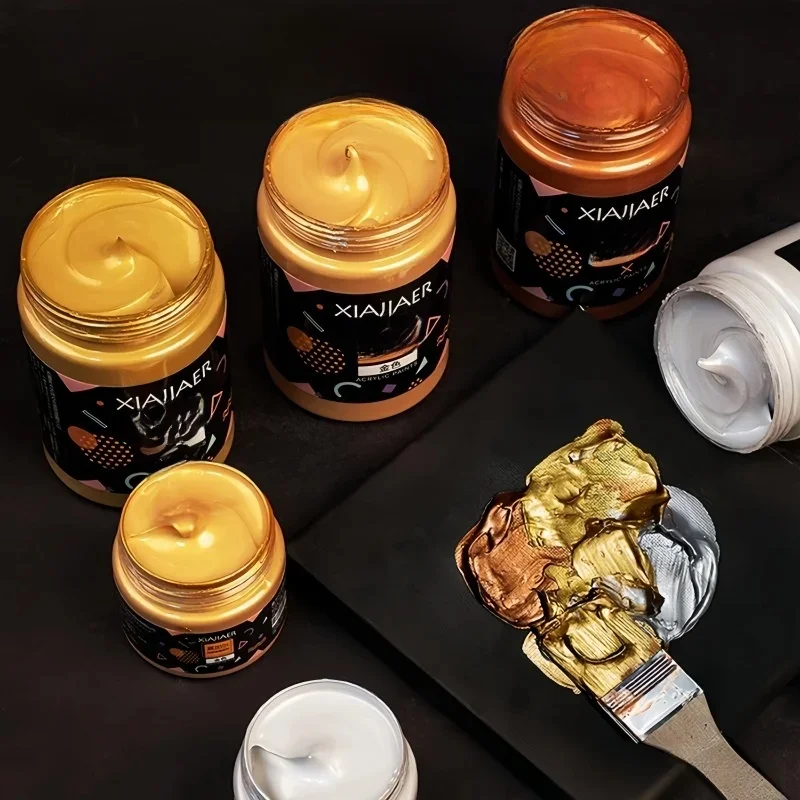 1 Stück/300ML/100ML Gold Acrylpigment Metallisch Silber Perlglanz Bronze Perlglanz Acrylfarbe Pigment Xiajiaer