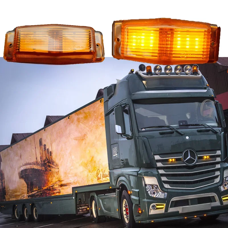 1 pièces 24V LED avant DOUBLE brûleur marqueur lumière lampe rétro pour SCANIA BENZ VOLVO MAN camion LORRY