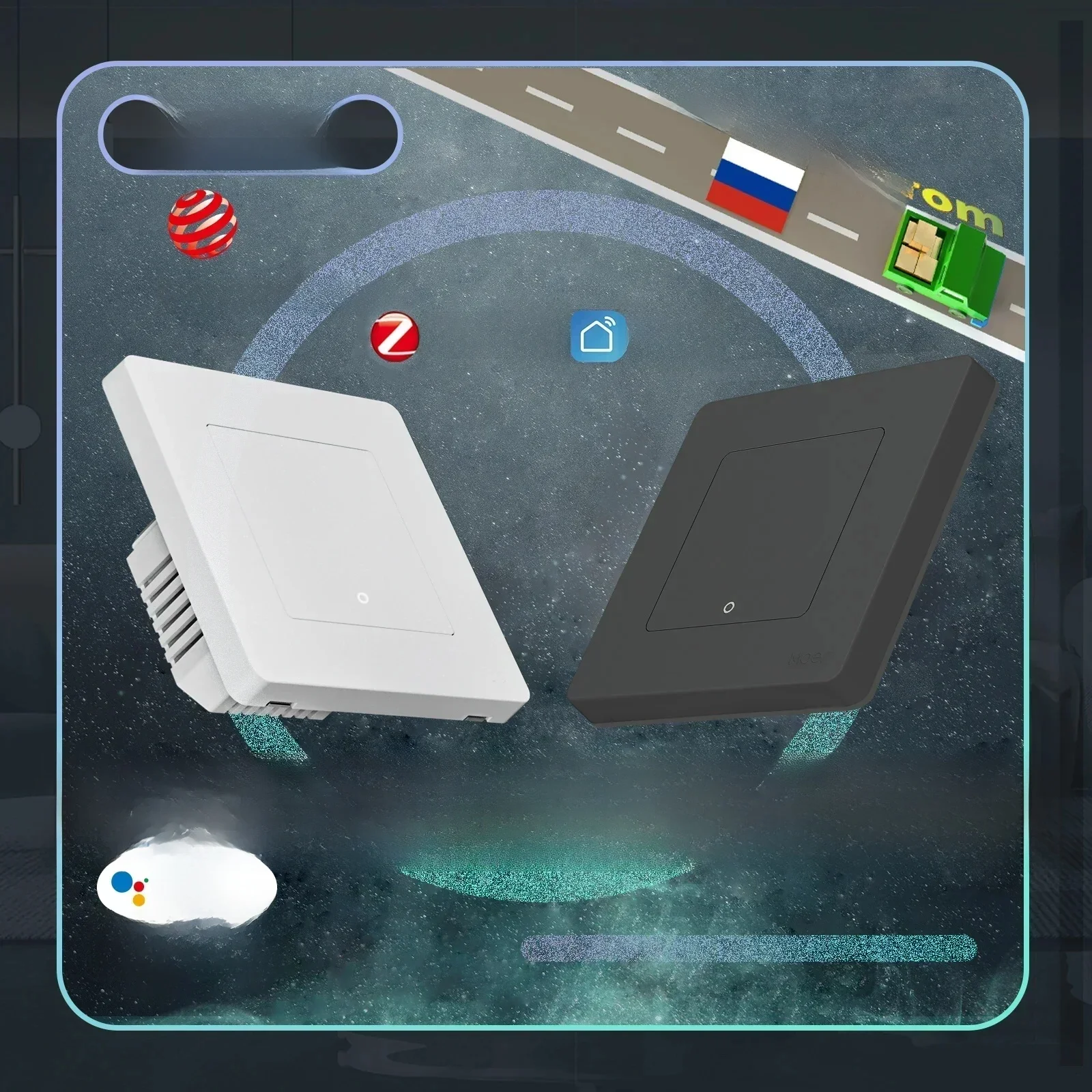MOES New Star Ring Tuya Smart ZigBee3.0 Druckschalter/Szenenschalter Smart Life APP Fernbedienung Funktioniert mit Alexa Google