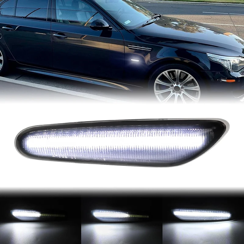 For BMW X3 E83 X1 E84 X5 X53 E60 E61 E46 E81 E82 E90 E92 E87 E88 Sequential Flashing LED Turn Signal Side Marker Light Blinker
