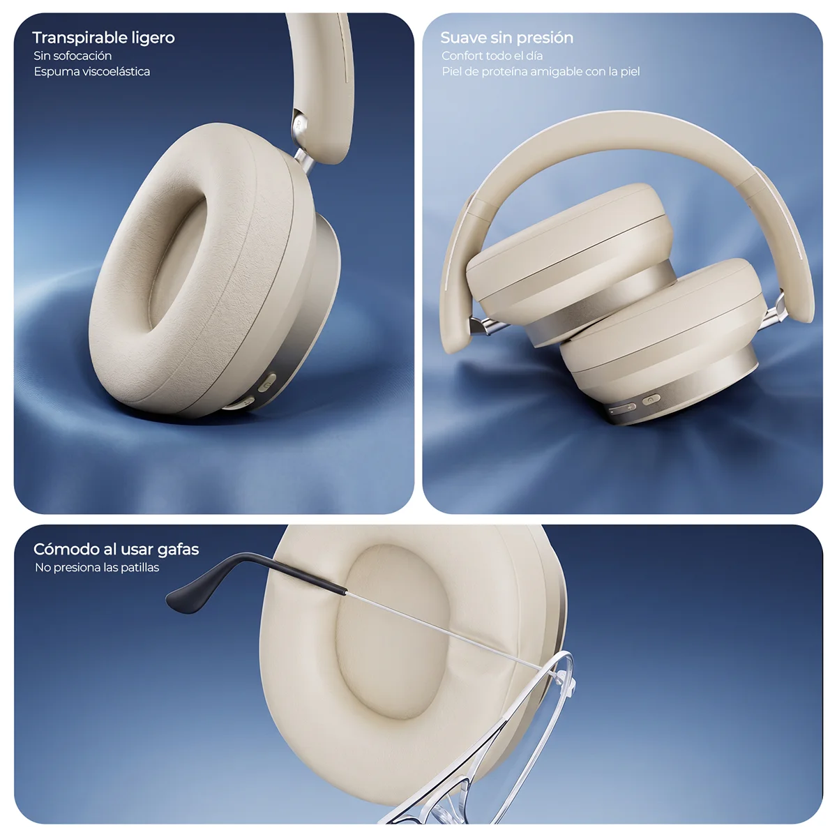 Auriculares Bluetooth 5.4 Inalámbricos de Diadema Plegables con Graves Profundos, Micrófono y 10 Horas de Batería