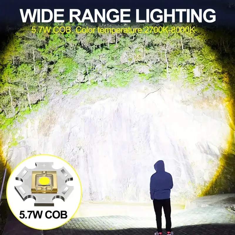 Mini Powerful LED Work Light with Magnetic Function COB Keychain Outdoor Walkaround Camping Super Bright Emergency Overhaul Lamp