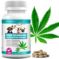 Dogs Calming Aid Tablets Promoting Calmness, Heart Health Nervous System Protection Easing Stress Anxiety Pain and Inflammation