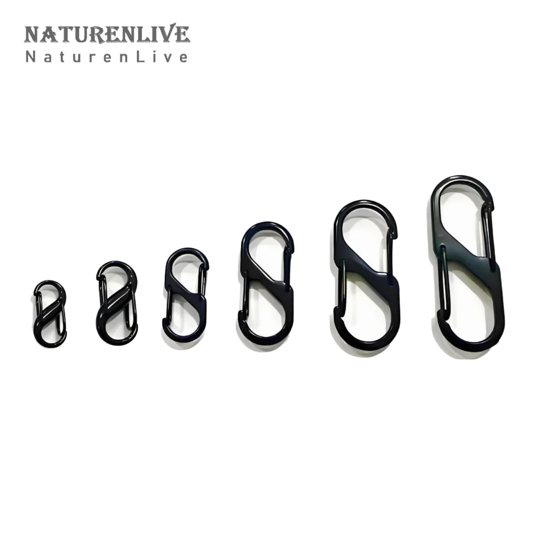 S-Type Carabiner Hook Stainless Steel Multi-Functional Double-Ended