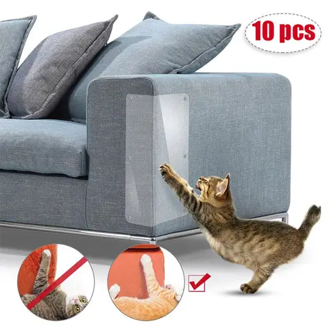Accessoires transparents pour chats, coussinets de Protection pour canapé, protection de meubles, couverture auto-adhésive en PVC, fournitures pour chats, produits pour animaux de compagnie