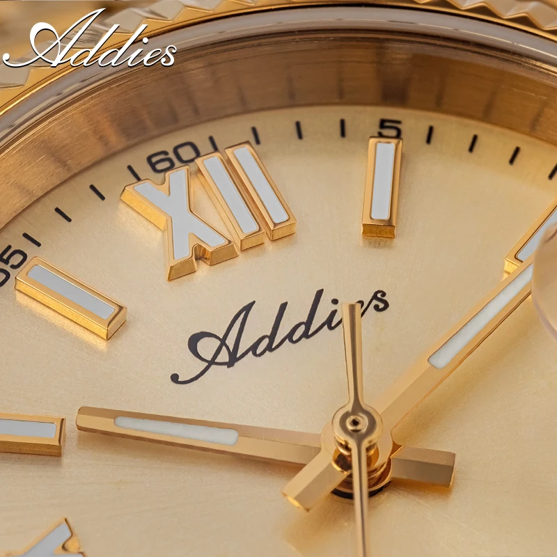 ADDIES Quartz Watch for Women 28mm Swiss 585 Movement Stainless Steel Woman Watches 50m Waterpoof Luminous Business Wristwatch