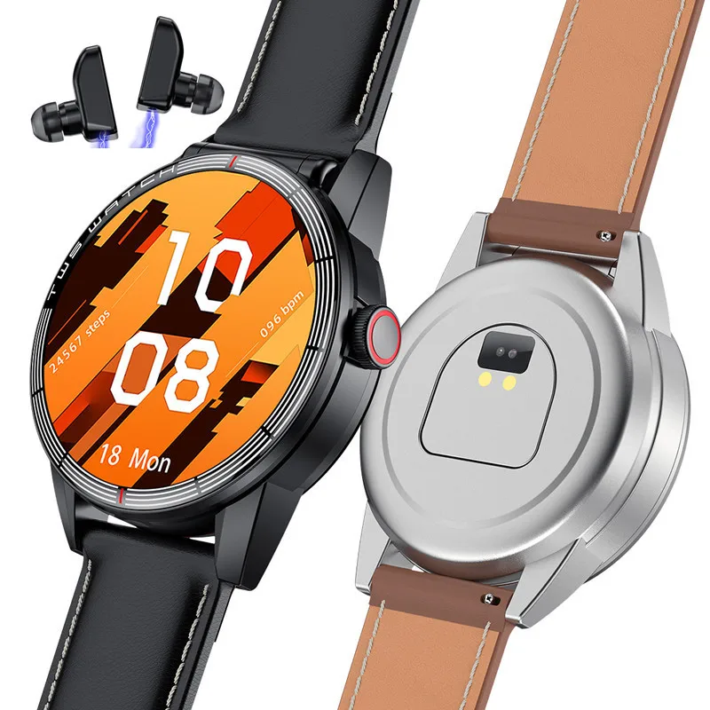 R6 Headset Smart Watch Two In One X7 Upgrade Version Ultra-thin 1.32 Full-Touch Large Screen IP67 Waterproof Metal Shell