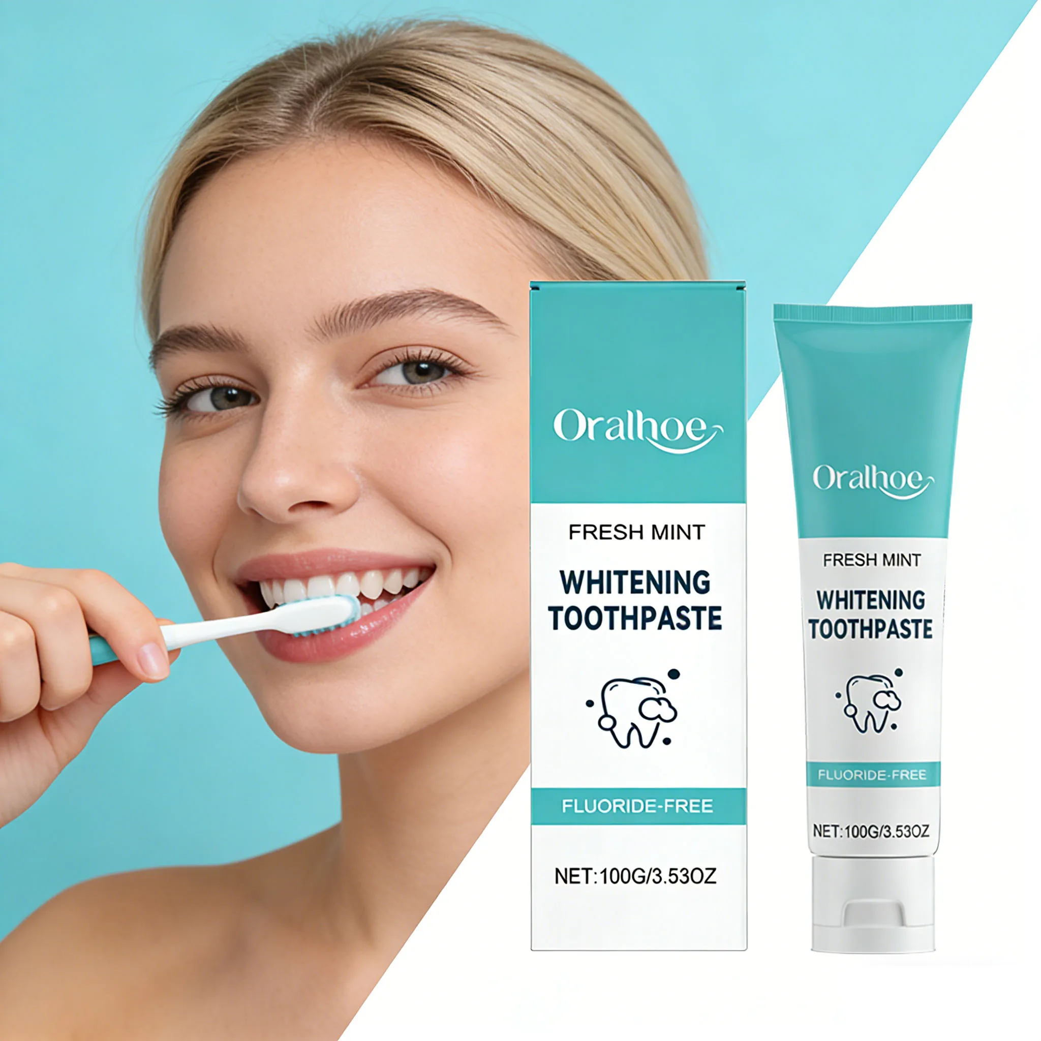 

ORALHOE Whitening Toothpaste Teeth Whitening Stain Removal Fresh Breath Gum Care Enamel Care Daily Oral Hygiene