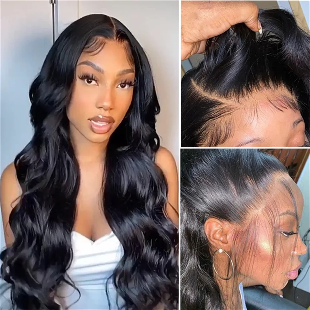 180% Fake Scalp Wig 13x4 Lace Front Invisible Knot Wig Bleached Knots Pre Plucked Body Wave Human Hair Lace Wig Remy Parksonhair