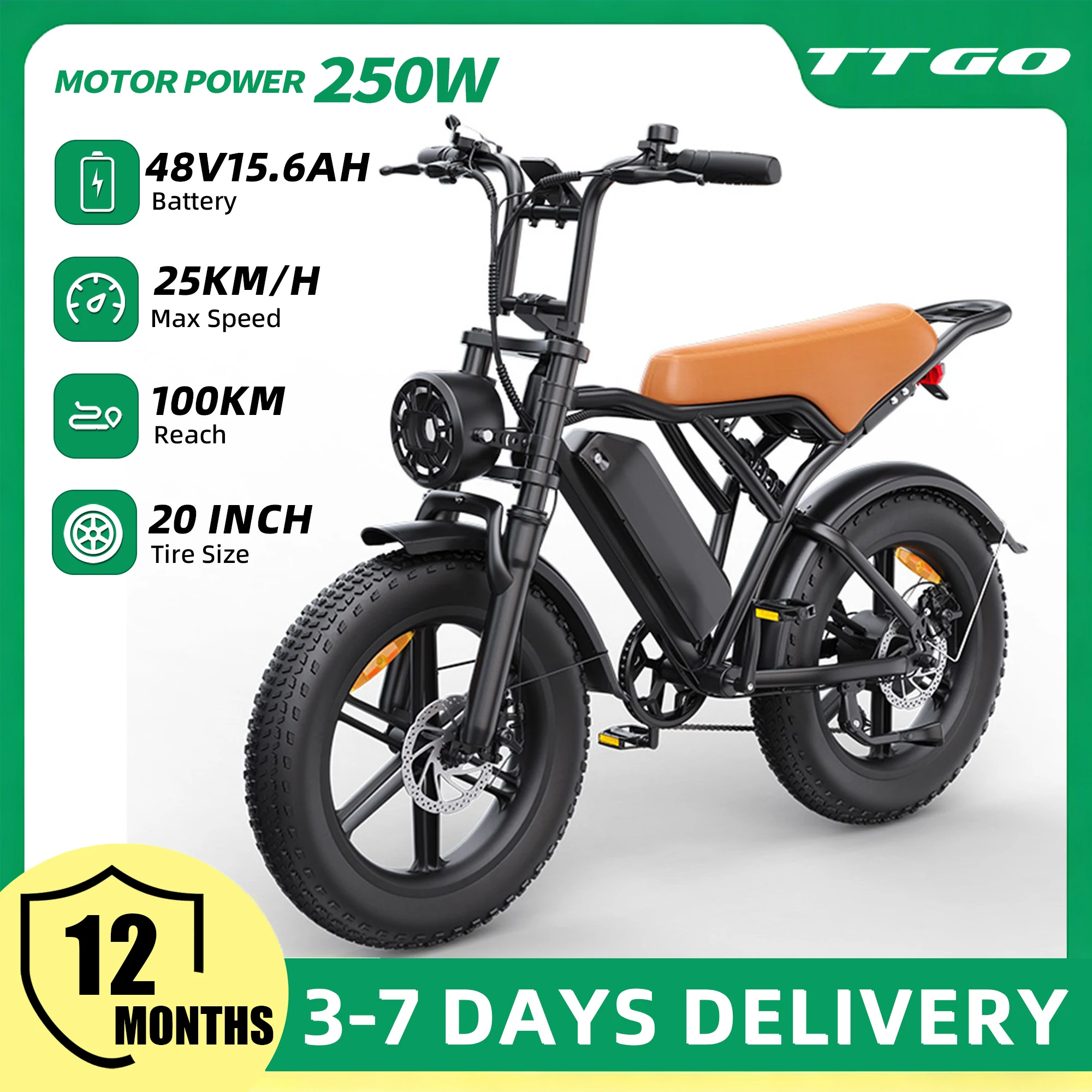 Elektrofahrrad 20 Zoll Fatbike Damen Herren, 48V 748Wh Akku E-Bike mit 20×4.0 Breitreifen, Urban City Pedelec & MTB E-Fahrrad, Elektrisches Fahrrad für Pendler Freizeit Reisen Offroad, Unisex Elektro