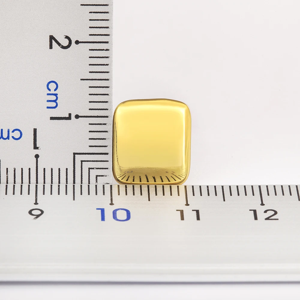 Nidin Classic Design Square Shape Charm Stud Earrings For Women New Trendy Copper Ear Jewelry Accessories Mistress Gifts