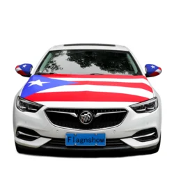 Free Size stretch fabric puerto rico Flag car mirror cover