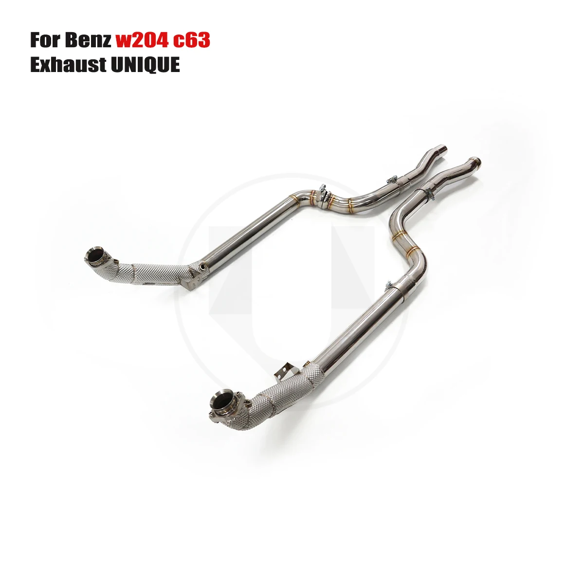 

UNIQUE For 2009-2014 Benz w204 c63 457 507 V8 6.2L With insulator downpipe With cat/without cat exhaust pipe