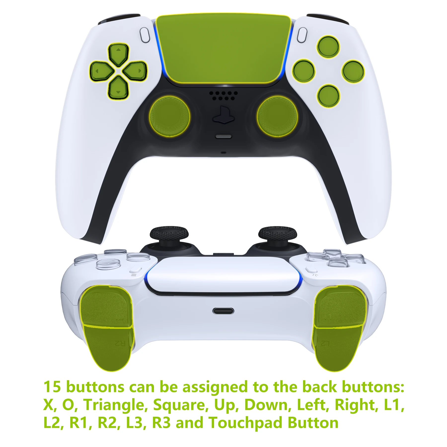 eXtremeRate Back Paddles Programable RISE Remap Kit for ps5 Controller BDM-030 BDM-040 BDM-050 - Single Series 2