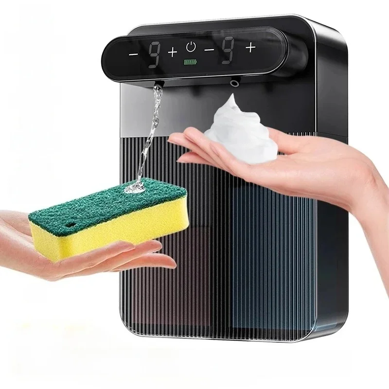 3000 mAh Automatische schuim- en gelzeepdispenser Wandmontage Smart Display Touchless Sensor Schuimdispensers Handwasmachine Badkamer - afbeelding 2