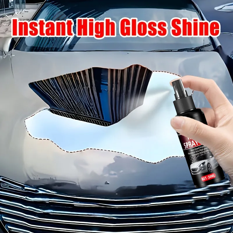 Car Crystal Spray Nano Paint Coating High Gloss Hydrophobic Protection for Cars Motorcycles Boats and RVs