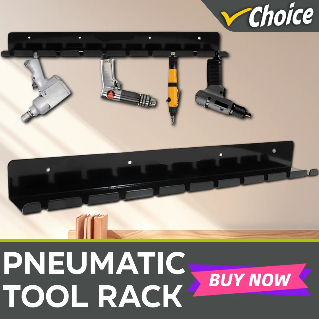 壁掛けエアツールホルダー-10スロット-エアツール収納ラック-空気圧工具ハンガー-効率的なガレージ用-ホームガレージ-クラフトワークスペース用