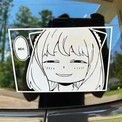 Anime Car Sticker Funny Sticker Japanese Anya JMD Decals for Car Window Door Bumper Laptop Vinyl Decorations Accessories