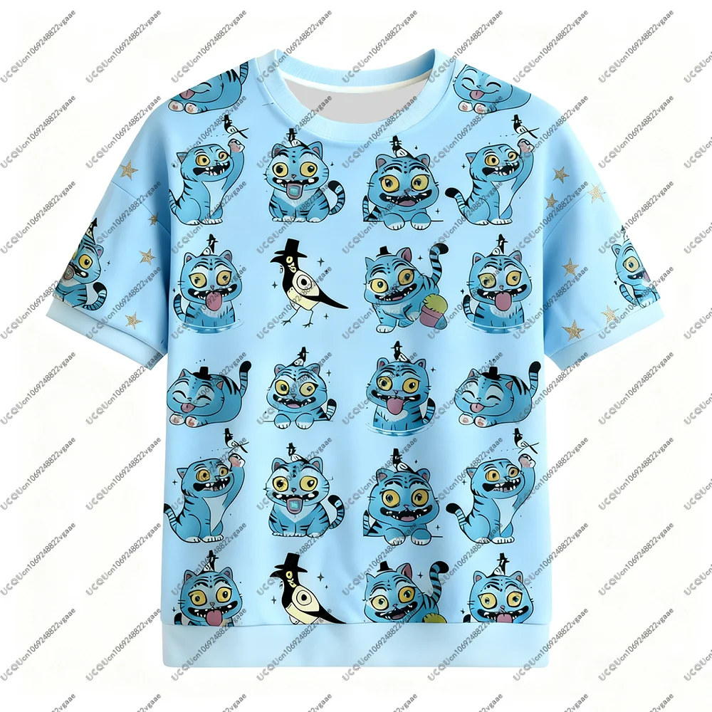 أطفال الرجال Y2k Kpop شيطان الصيادين هدية الفتيات عادية تي شيرت رومي بيجامة ديربي النمر سوسي العقعق بنطلون ملابس رياضية مجموعة تي شيرت