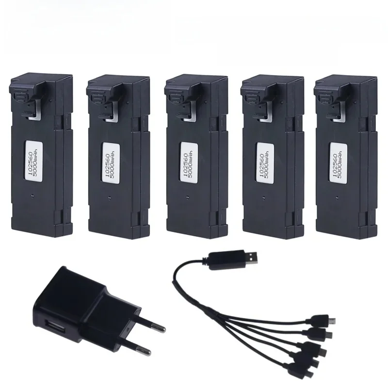 Originele Oplaadbare 3.7V 5000Mah Li-Ion Batterij Voor Rc Drone E88 E88pro E525 E99 P1 F185 F195 E100 Rc Quadcopter Onderdelen Batterij - afbeelding 2