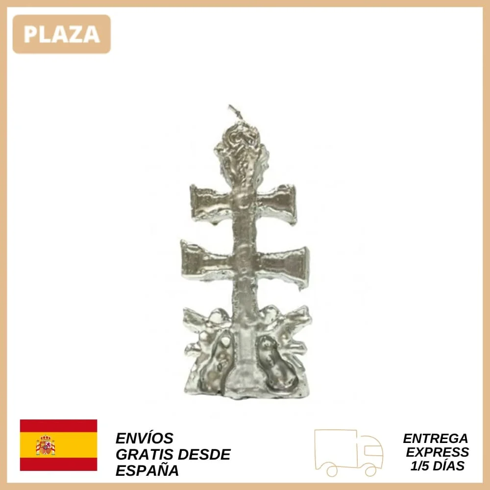 Candle shaped silver cross Caravaca