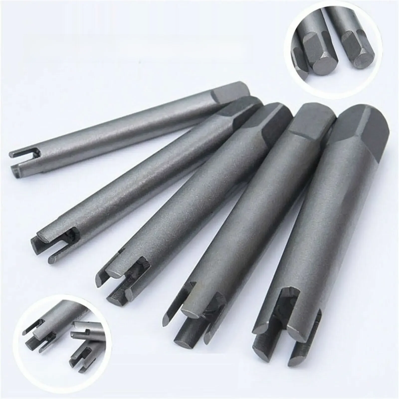5 Stuks Hss 6542 Gebroken Kraan Extractor Gebroken Tap Remover Remover Tool Kits Tikken 3/4 Klauwen 2 #-M5, 3 #-M6, 4 #-M8, 5 #-M10, 6 #-M11-M12 - afbeelding 2