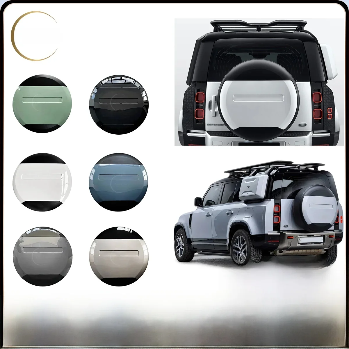 Voor Defender Band Cover Reservewiel Case Voor Land Rover Defender 110 Accessoires Exterieur 2020-2025 L663 90 130 band Behuizing - afbeelding 2