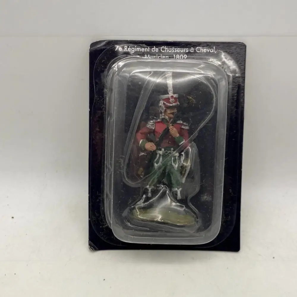 Hobby & Work, Nns054 Figurine en plomb peinte à la main d'un musicien du 7e Régiment de Cavalerie 1809, échelle 1:32, collection Soldats des Guerres Napoléoniennes, sans livret, l'emballage sous blister peut être endommagé, base