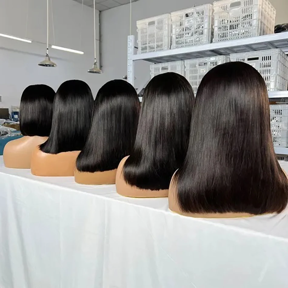 

13x4 Straight Lace Frontal Bob Wig Pre Plucked Remy Bone Straight Short Bob Wig 4x4 Human Hair Wigs Brazilian Hair Wig For Women