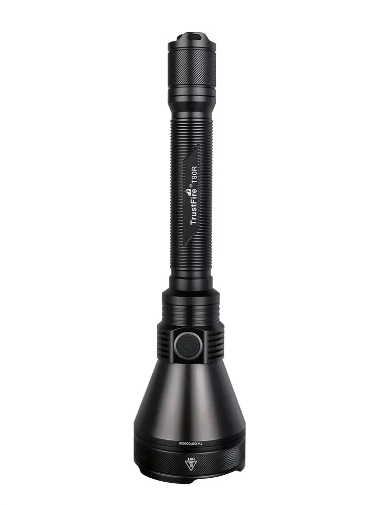 Trustfire T90R Jagd-Taschenlampe, leistungsstark, 4800 Lumen, 1600 Meter, LED-Taschenlampe, hohe Leistung, USB-C, wiederaufladbar, Militärlampe, Selbstverteidigung