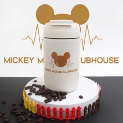 Disney Mickey Mouse Pattern Cartoon Cute Thermos Cup tazza d'acqua per bambini tazza speciale in acciaio inossidabile per la scuola conveniente