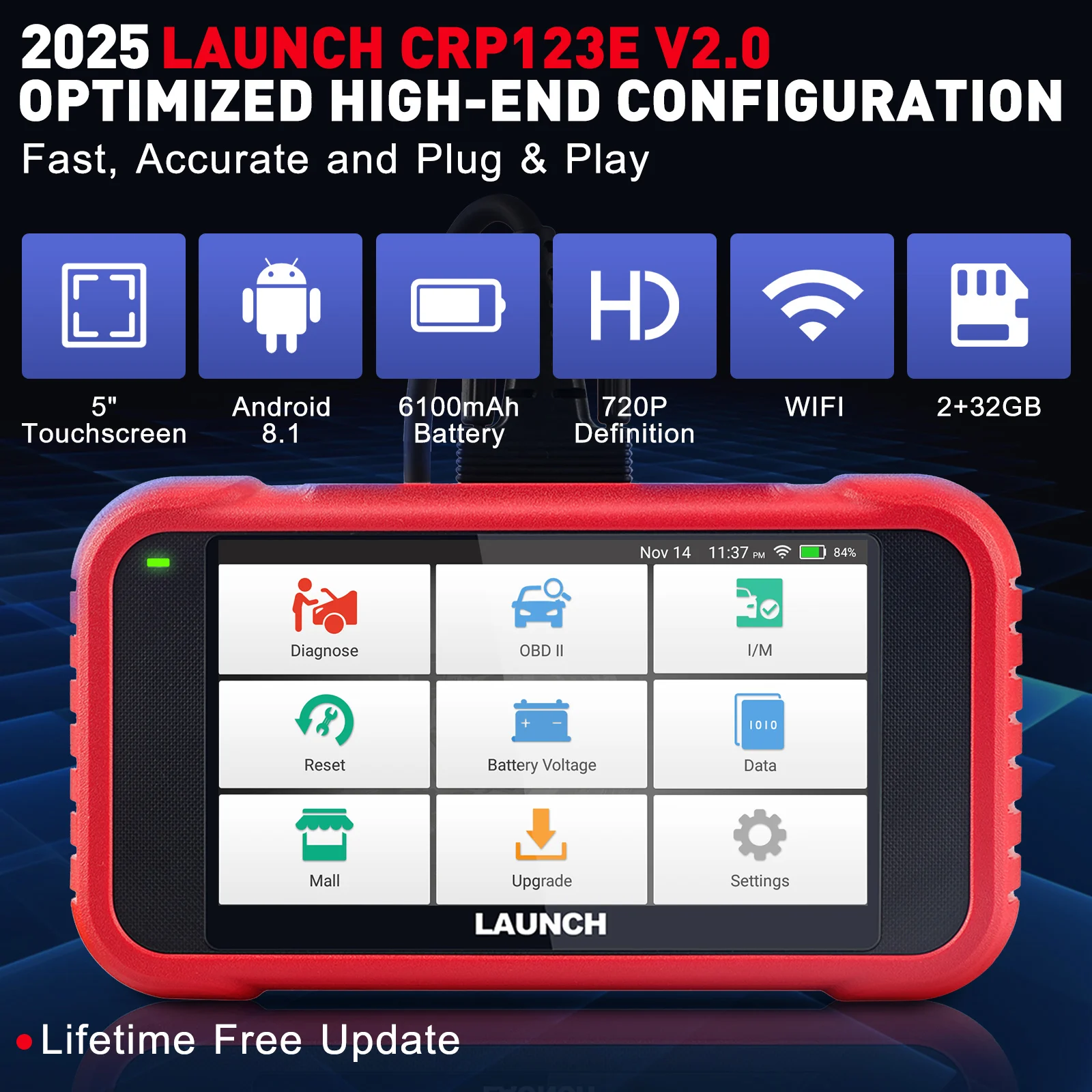 LAUNCH CRP123E V3.0 OBD2 エンジン診断ツール