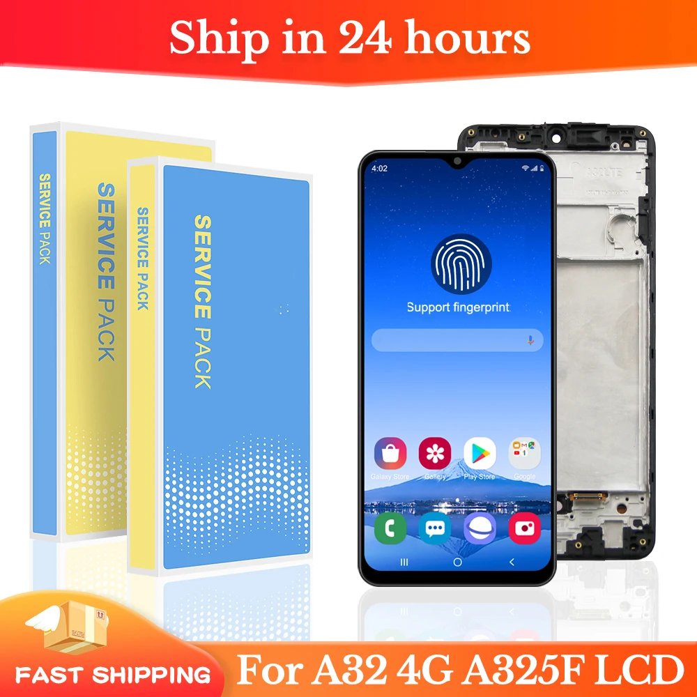 

6.4" For AMOLED Display For Samsung A32 4G LCD A325F SM-A325M LCD Digitizer Touch Screen Assembly SM-A325F/DS A325 Display