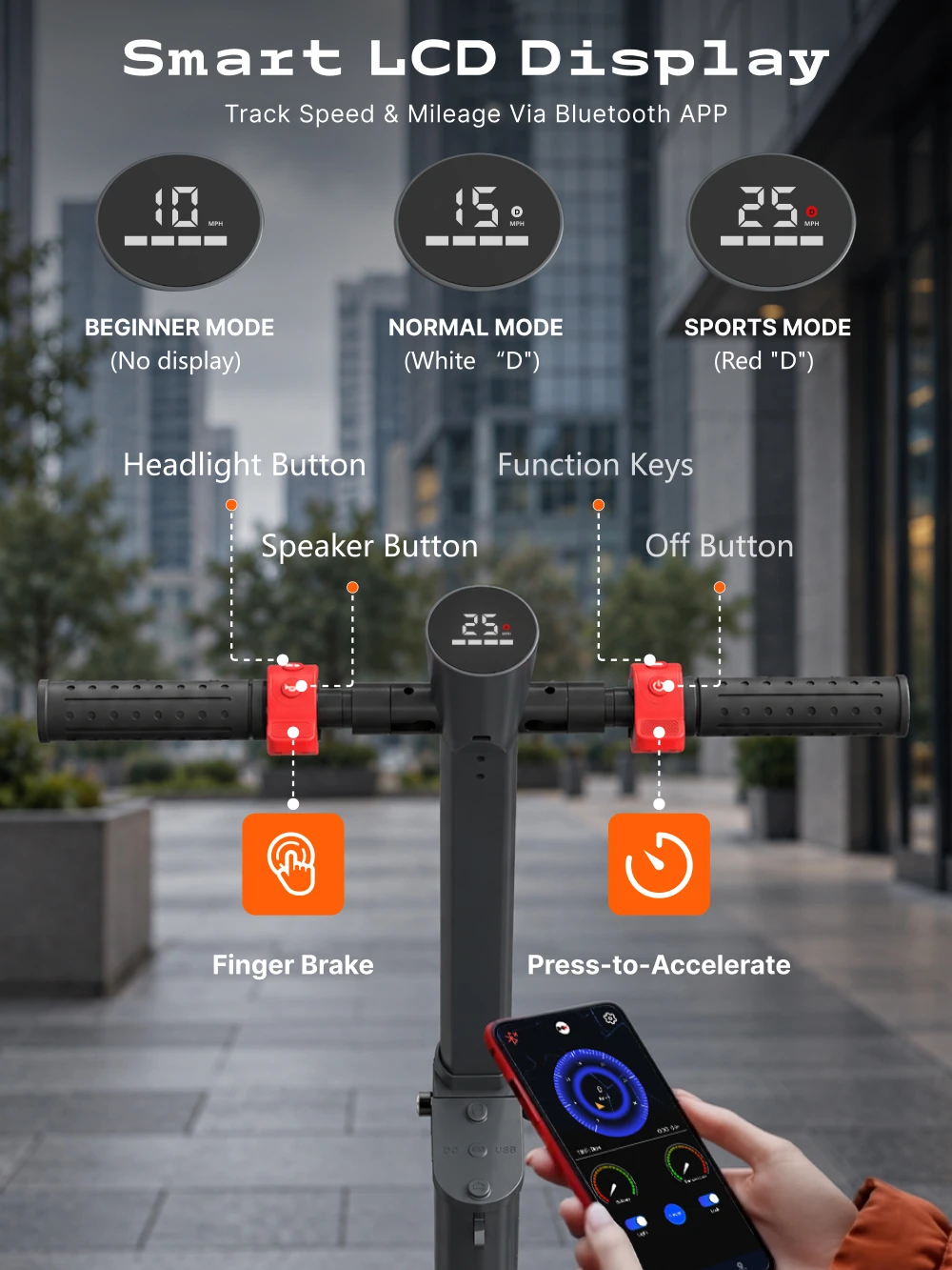 HX X6 350W 25km/h 36V 7,5Ah Elektroroller 5,5'' E-Scooter für den täglichen Arbeitsweg mit herausnehmbarem Akku, faltbarer Rucksack-E-Scooter – Detail 8