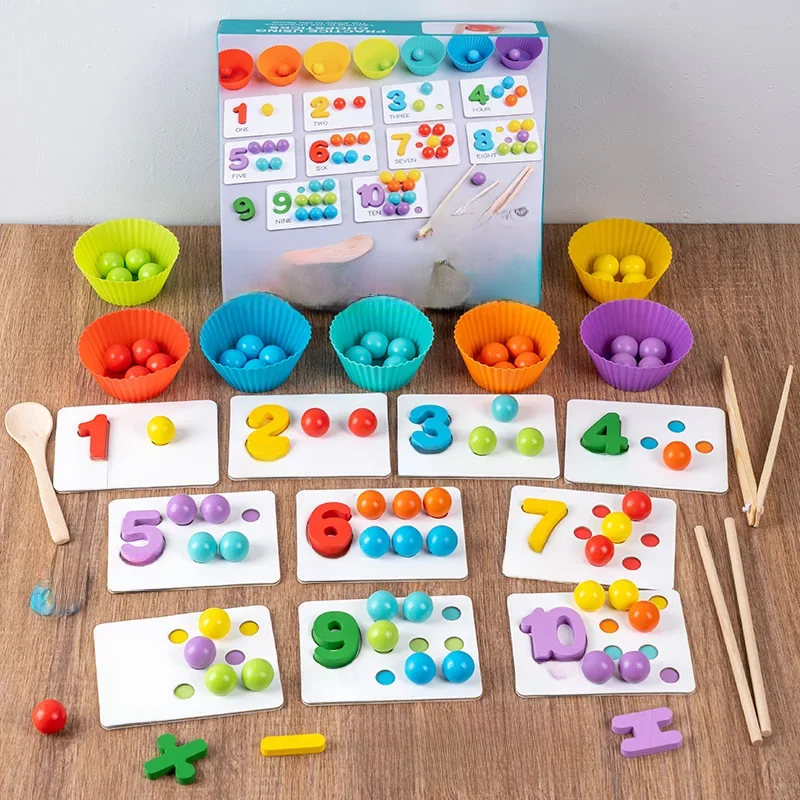 Aides pédagogiques en mathématiques pour enfants, cognition des nombres de bébés, correspondance arithmétique, jouets éducatifs pour l'éducation précoce, enseignement Montessori